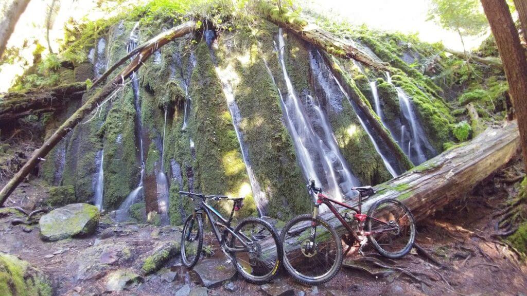 biking waterfalls